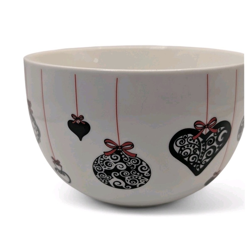 Brighton Coffee Mug Christmas Ornamants White Red Black Sixteen Ounces Retro - Picture 7 of 11